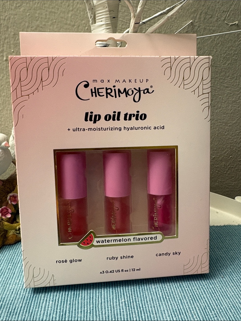Lip Oil Trio - Watermelon Flavored (Rosé Glow, Ruby Shine, Candy Sky)